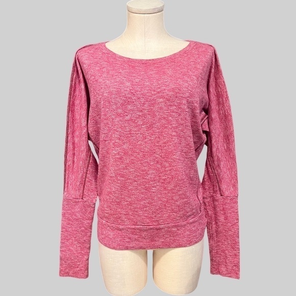 THE NORTH FACE dusty pink long sleeve sh top with bat wings - Picture 1 of 9